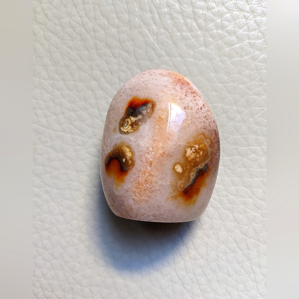 Unusual Frothy White Carnelian Freeform